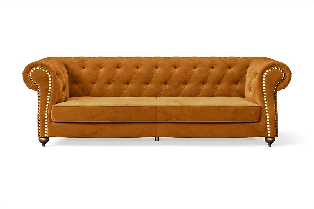 LIVELUSSO Sofa Bitonto 3 Seater Sofa Gold Velvet