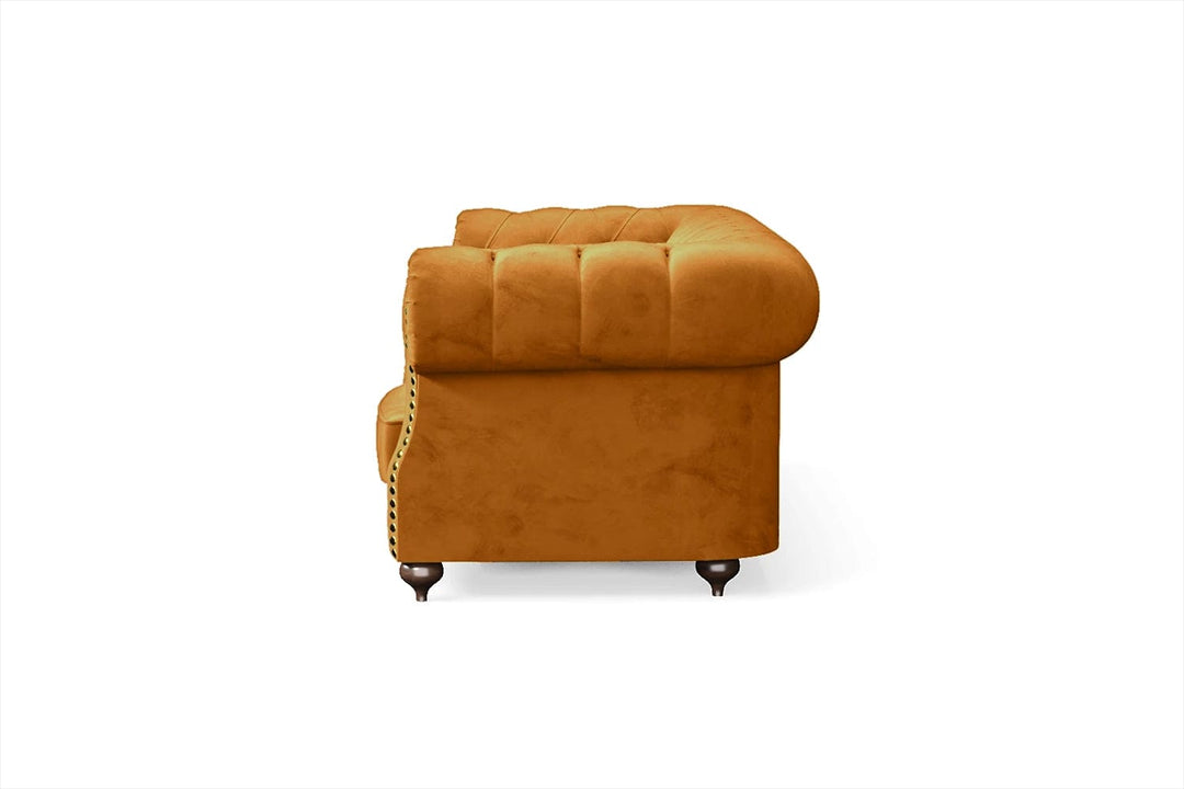 LIVELUSSO Sofa Bitonto 3 Seater Sofa Gold Velvet