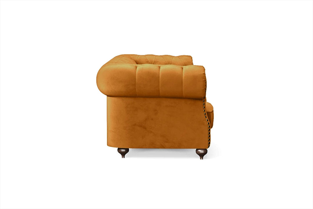 LIVELUSSO Sofa Bitonto 3 Seater Sofa Gold Velvet