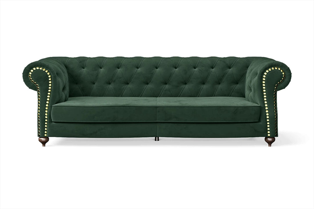 LIVELUSSO Sofa Bitonto 3 Seater Sofa Green Velvet