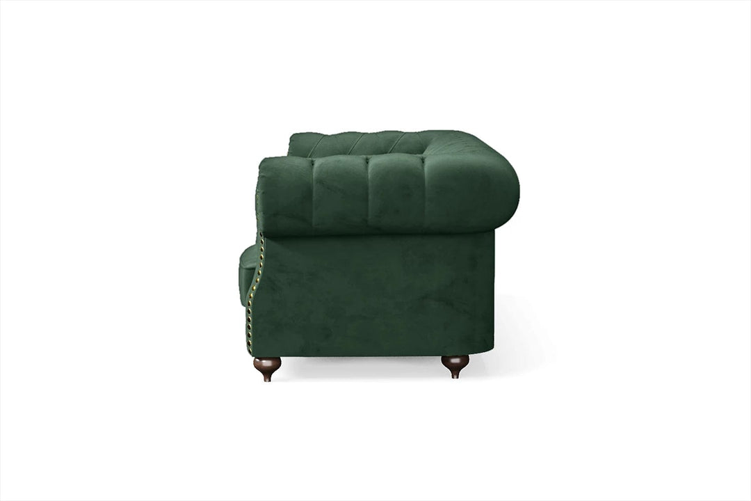 LIVELUSSO Sofa Bitonto 3 Seater Sofa Green Velvet