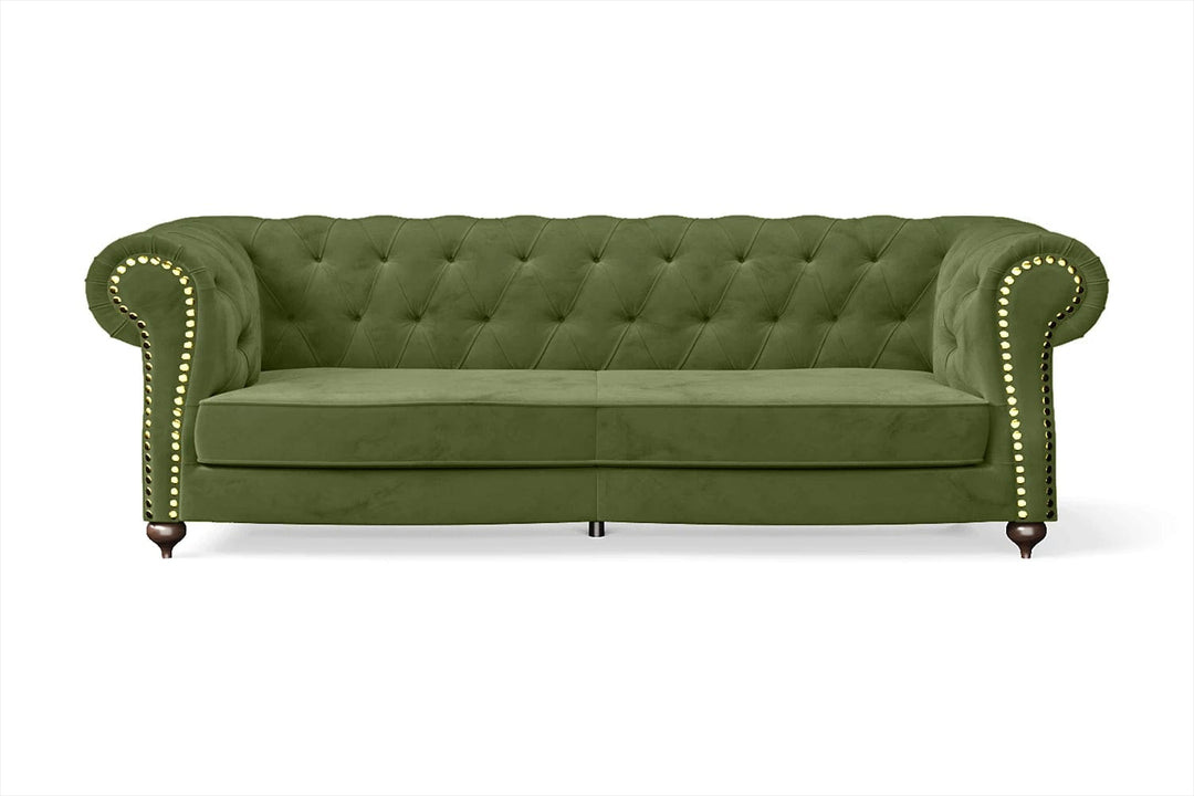 LIVELUSSO Sofa Bitonto 3 Seater Sofa Lime Velvet