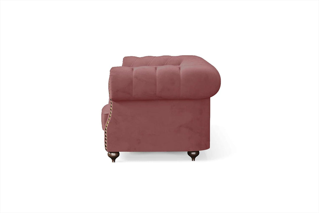 LIVELUSSO Sofa Bitonto 3 Seater Sofa Pink Velvet