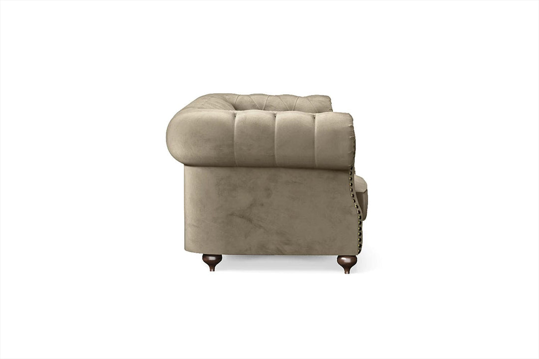 LIVELUSSO Sofa Bitonto 3 Seater Sofa Sand Velvet