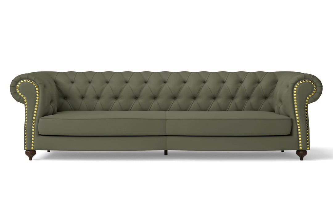 LIVELUSSO Sofa Bitonto 4 Seater Sofa Sage Leather