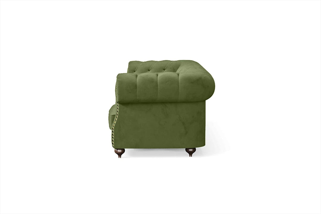 LIVELUSSO Sofa Bitonto 4 Seater Sofa Lime Velvet