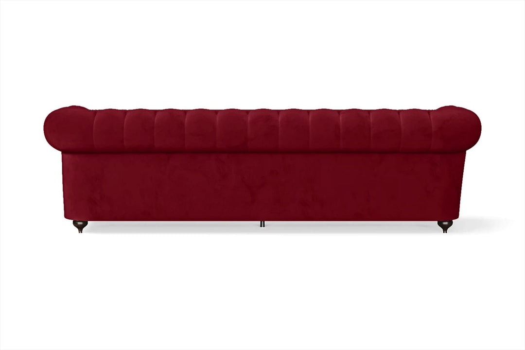 LIVELUSSO Sofa Bitonto 4 Seater Sofa Red Velvet