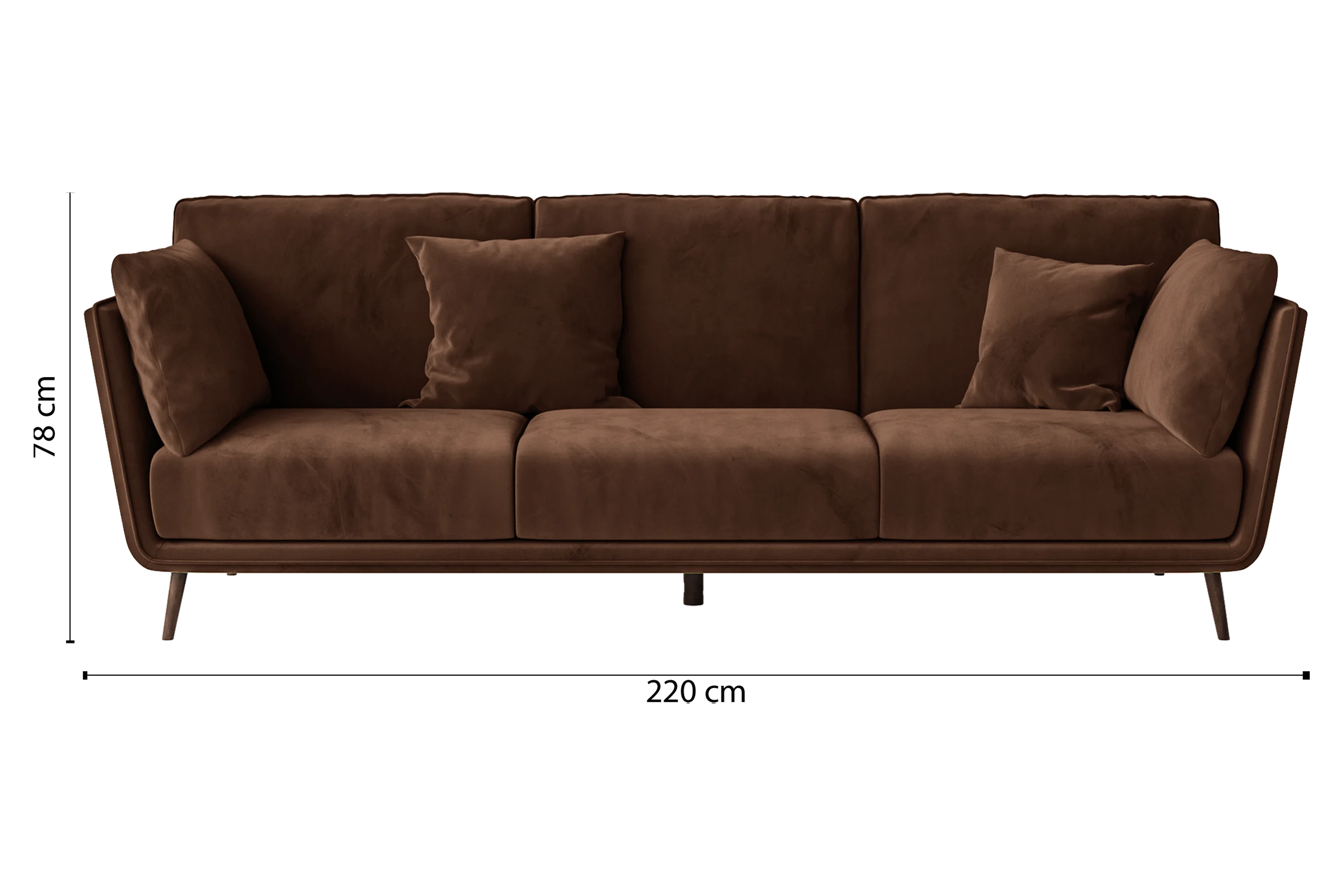 Bologna-Sofa-3-Seats-Velvet-Coffee-Brown_Dimensions_01