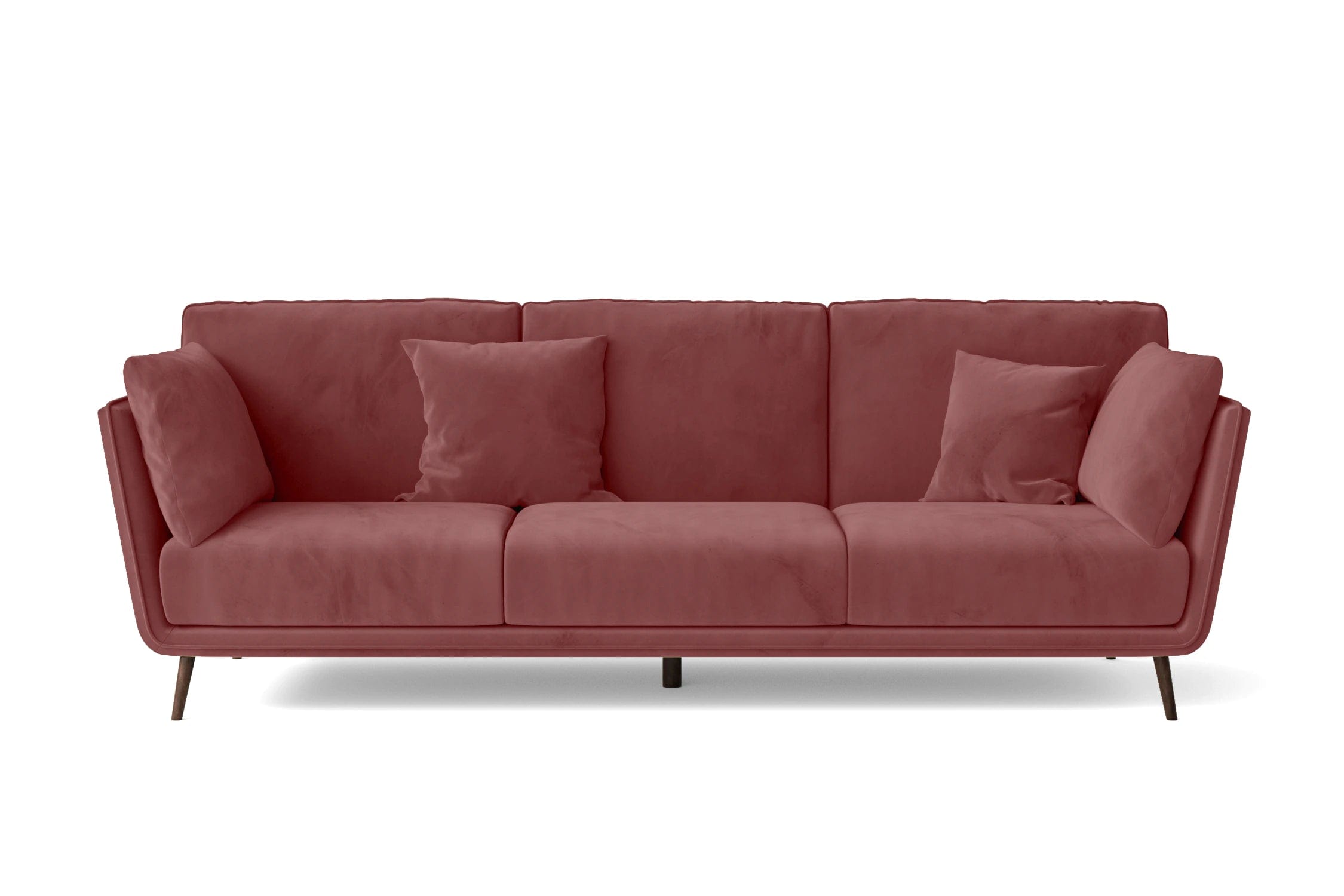 Bologna 3 Seater Sofa Pink Velvet – LIVELUSSO