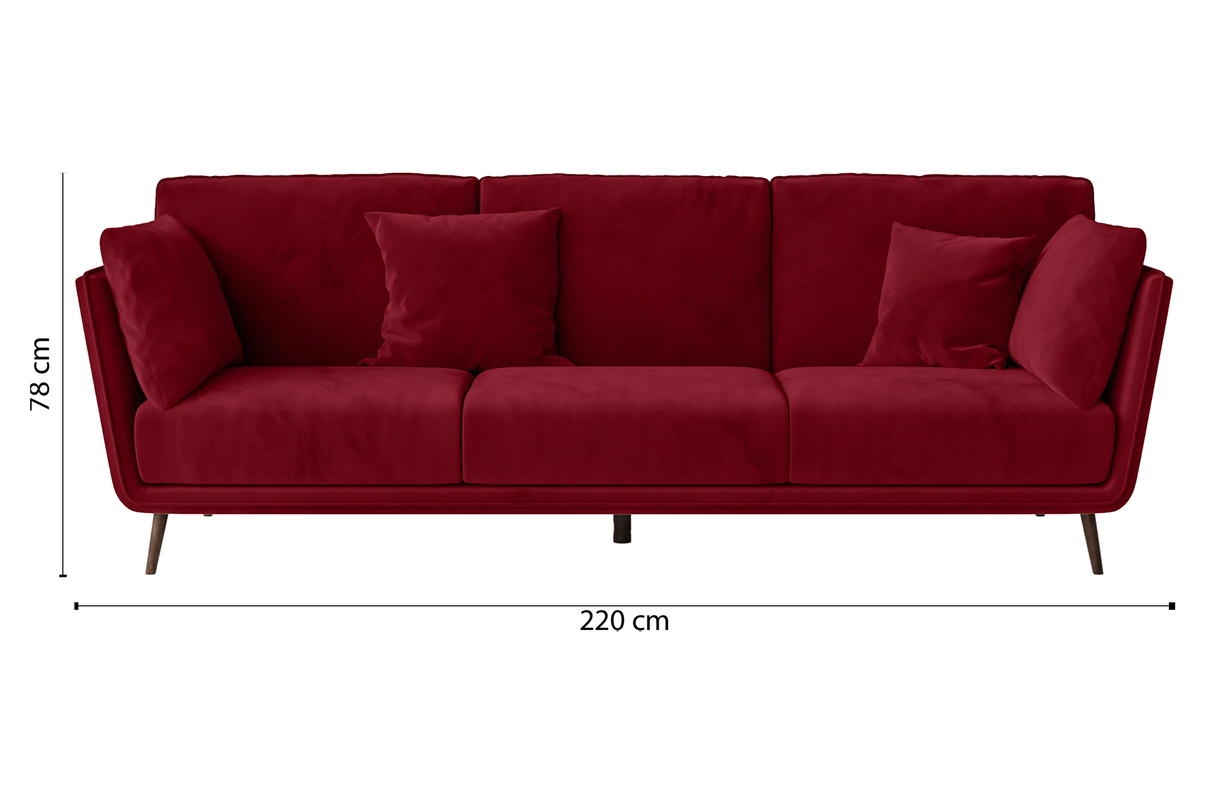 Bologna-Sofa-3-Seats-Velvet-Red_Dimensions_01