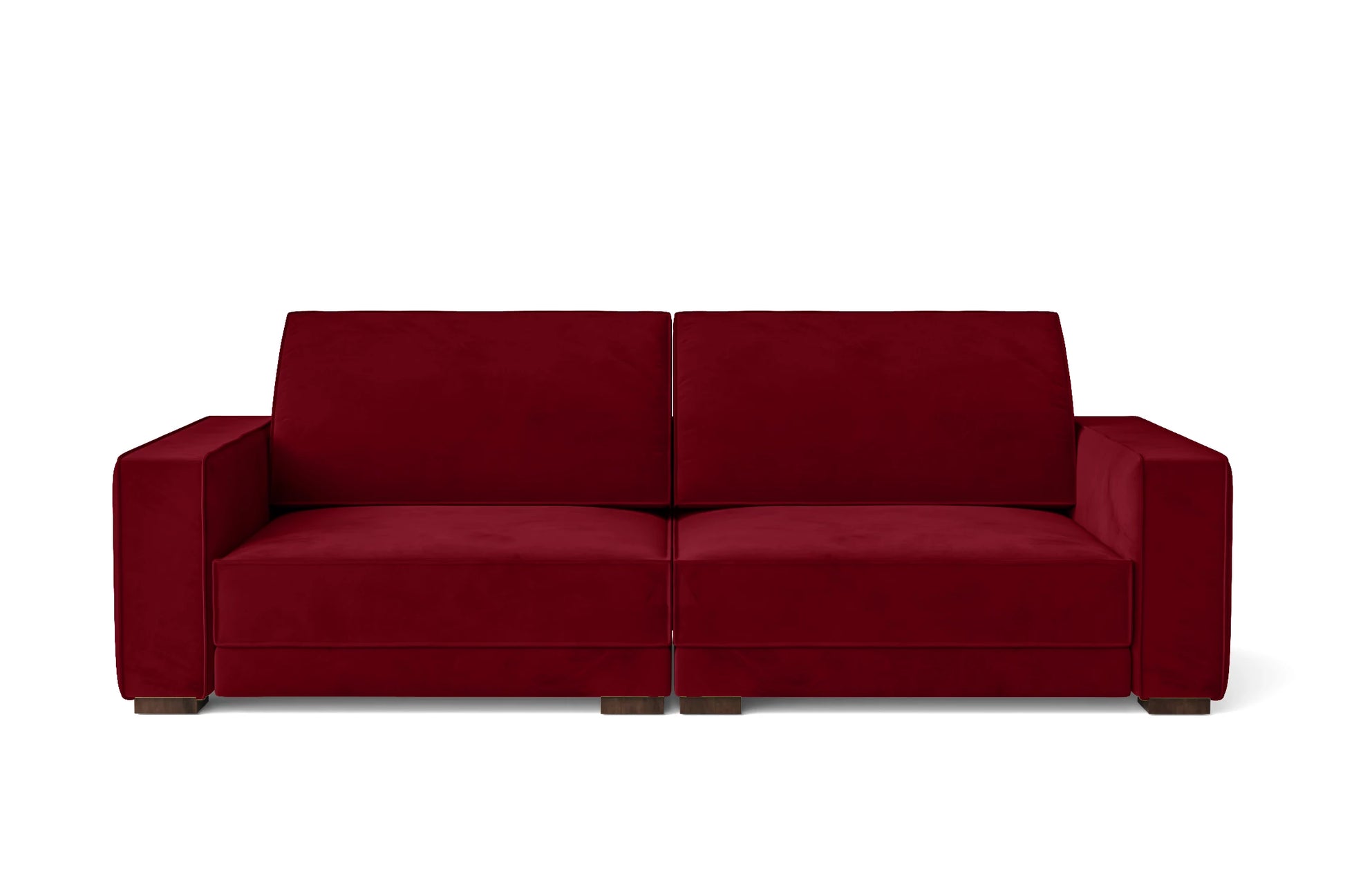 Bolzano 3 Seater Sofa Red Velvet