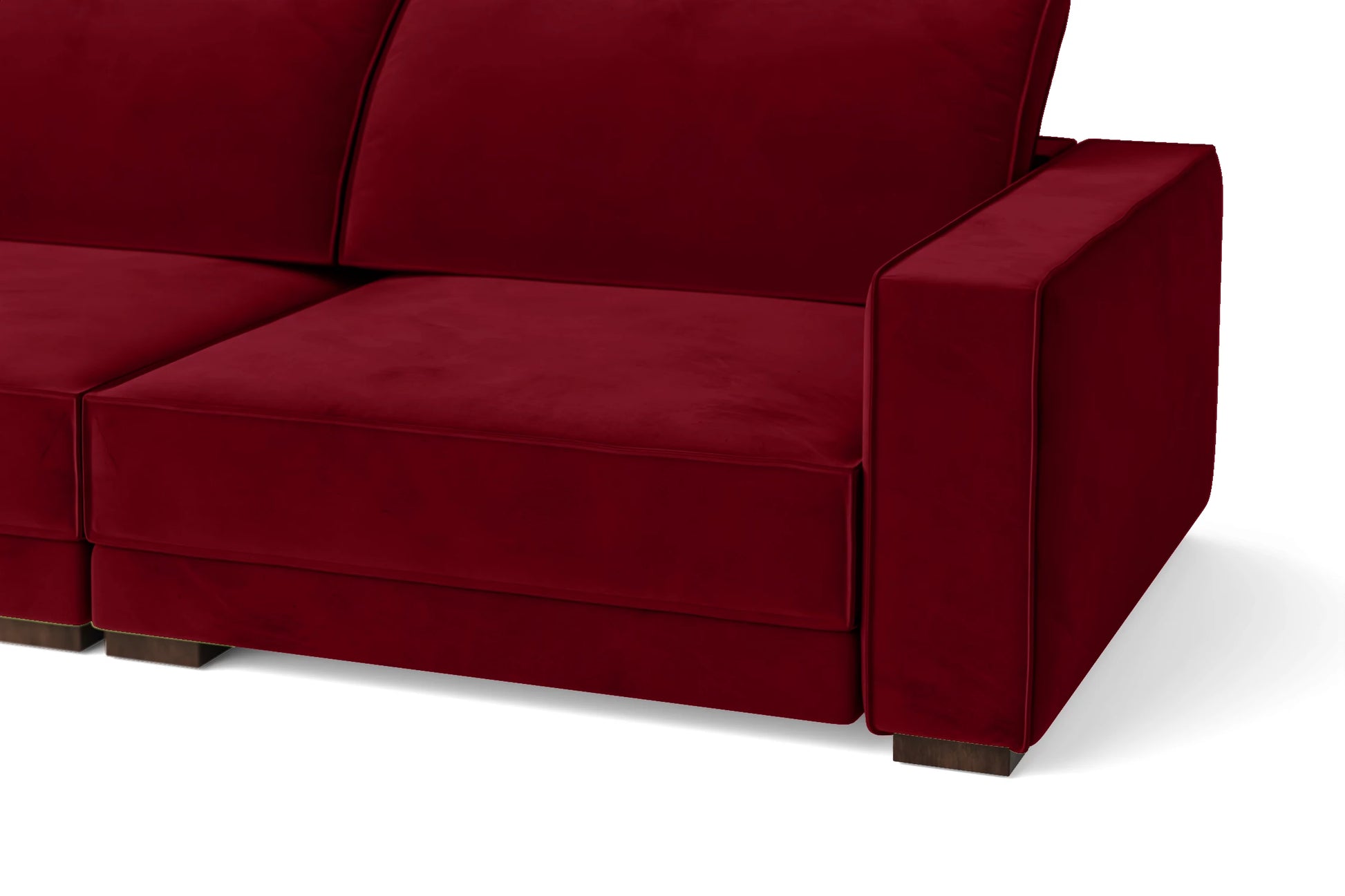 Bolzano 3 Seater Sofa Red Velvet