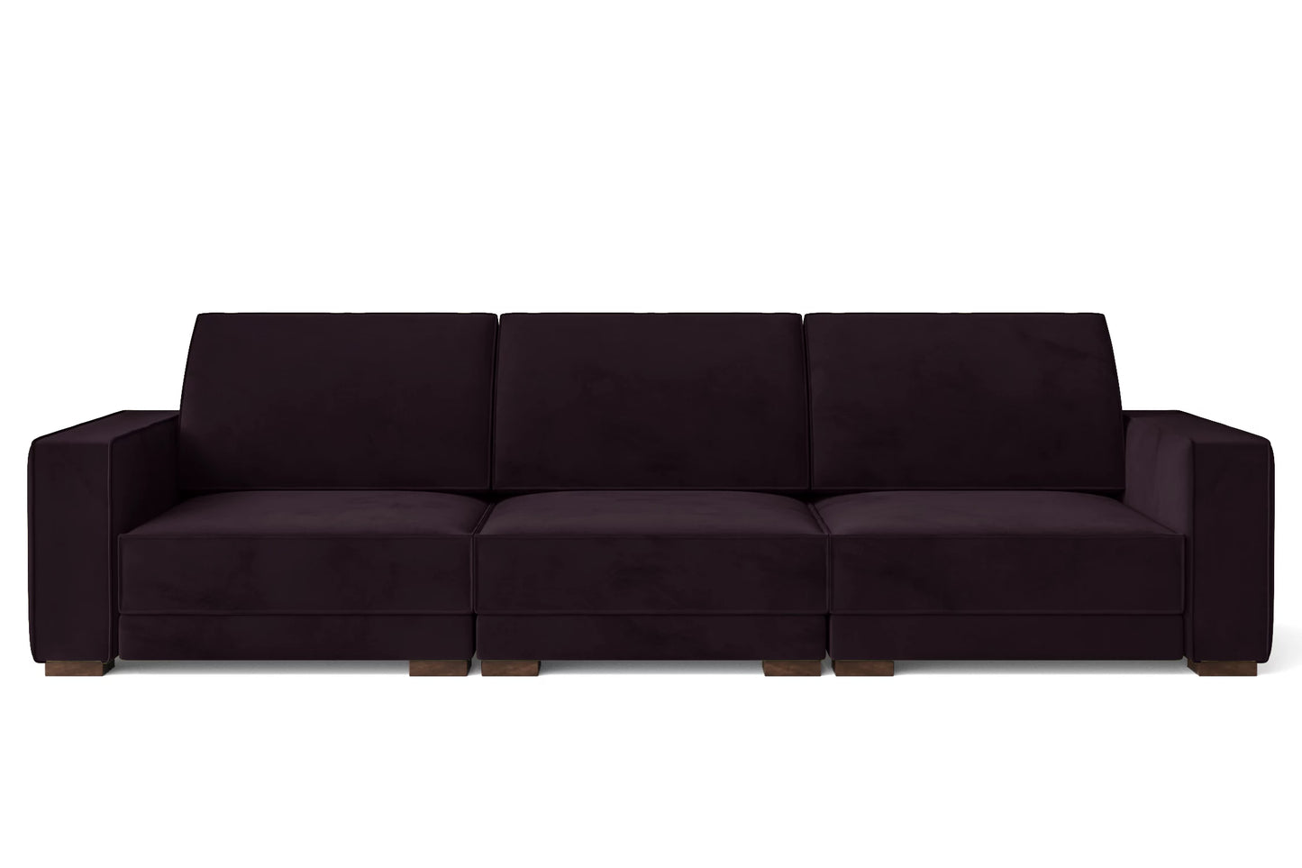 Bolzano 4 Seater Sofa Purple Velvet