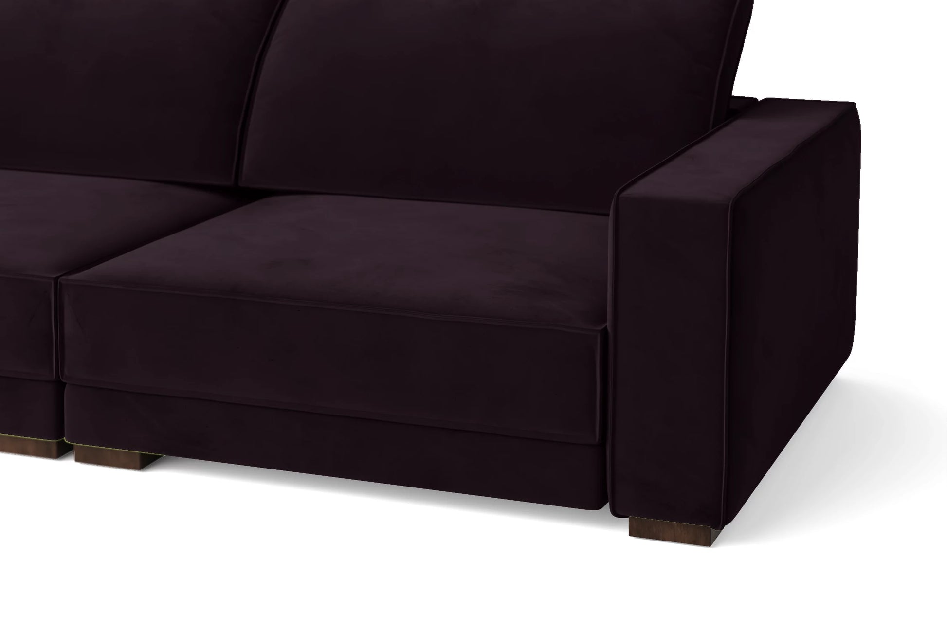 Bolzano 4 Seater Sofa Purple Velvet