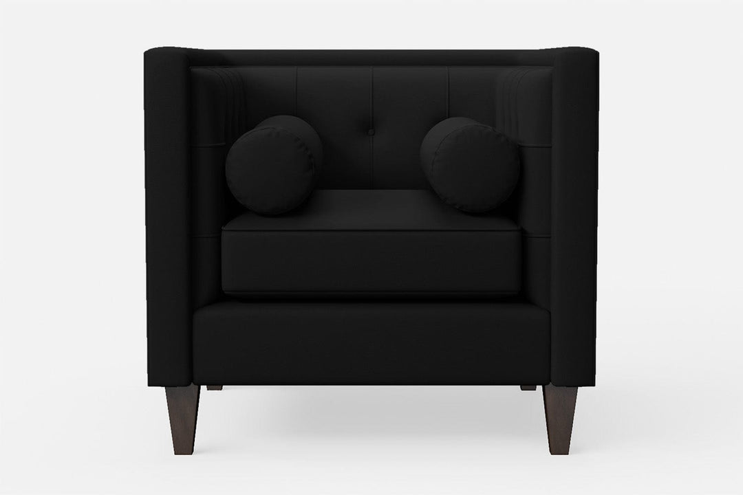 LIVELUSSO Armchair Brescia Armchair Black Leather