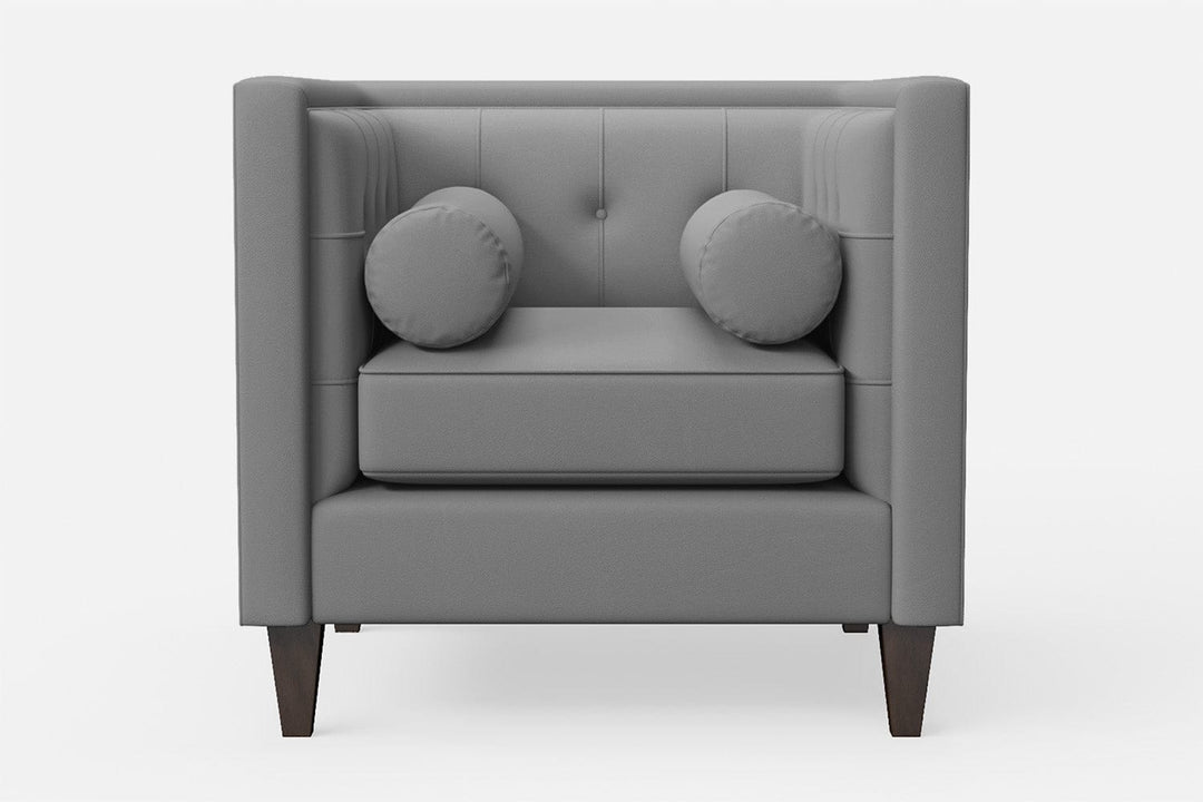 LIVELUSSO Armchair Brescia Armchair Grey Leather