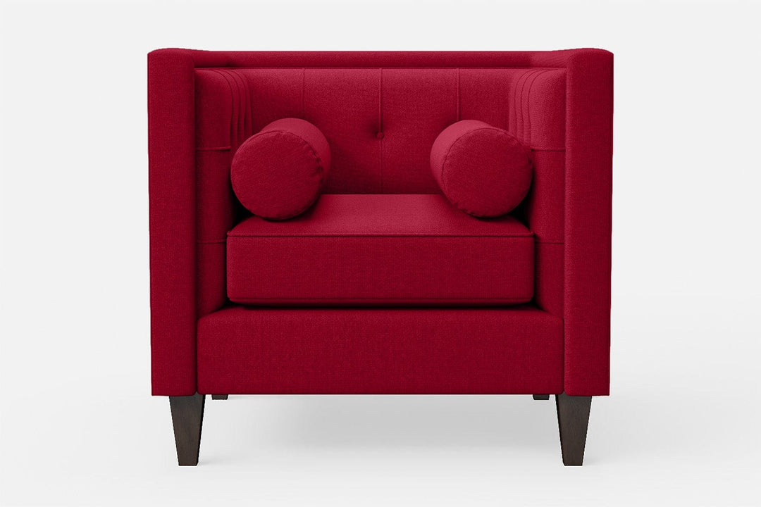 LIVELUSSO Armchair Brescia Armchair Red Linen Fabric