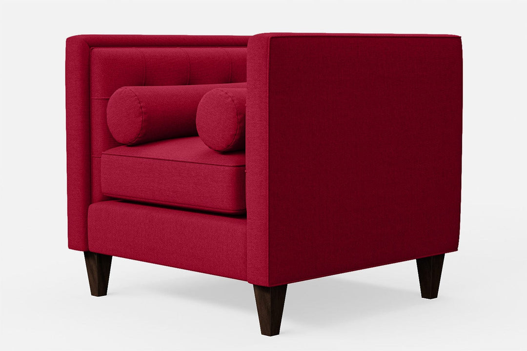 LIVELUSSO Armchair Brescia Armchair Red Linen Fabric