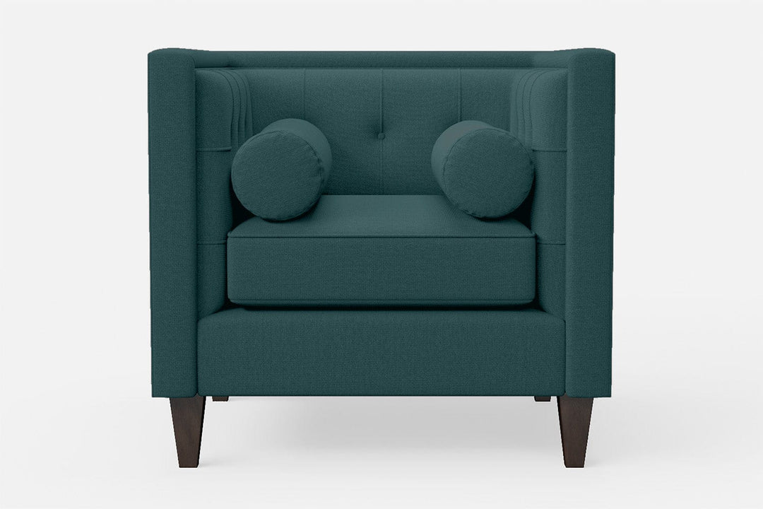 LIVELUSSO Armchair Brescia Armchair Teal Linen Fabric