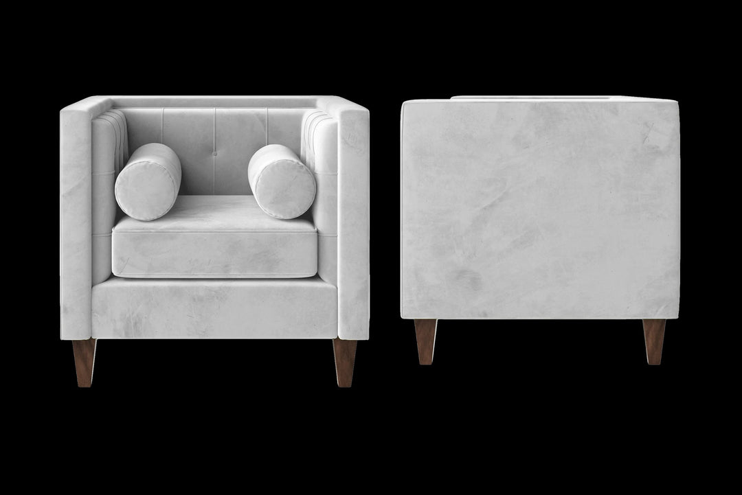 LIVELUSSO Armchair Brescia Armchair White Velvet