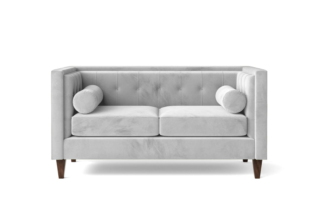 LIVELUSSO Sofa Brescia 2 Seater Sofa White Velvet