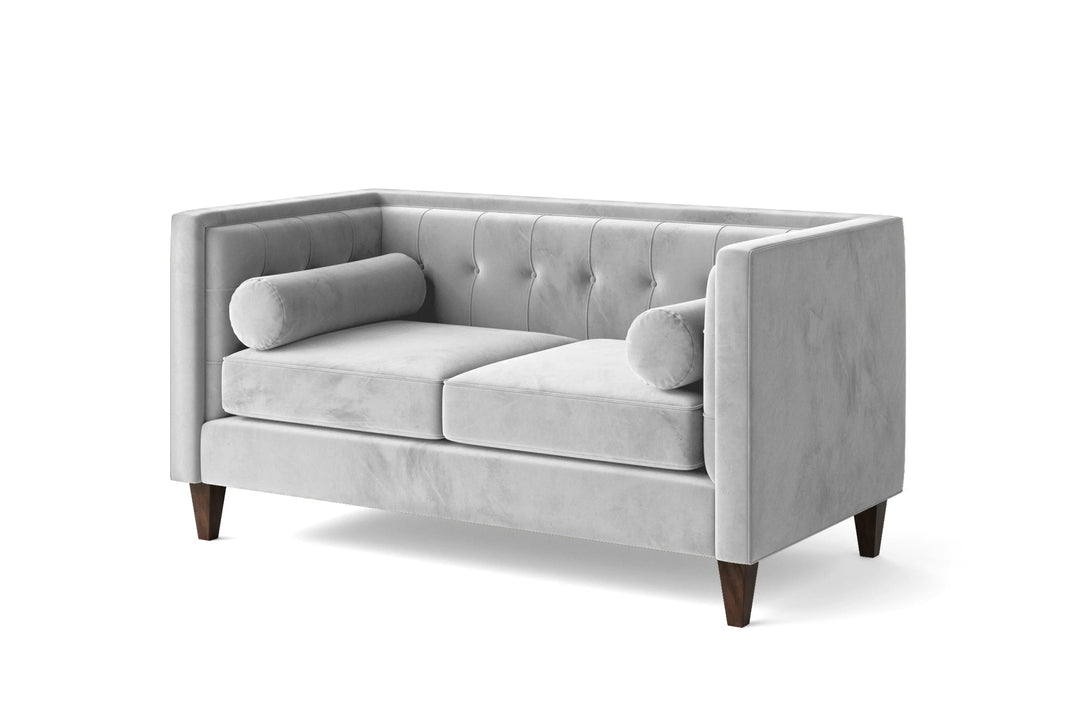 LIVELUSSO Sofa Brescia 2 Seater Sofa White Velvet