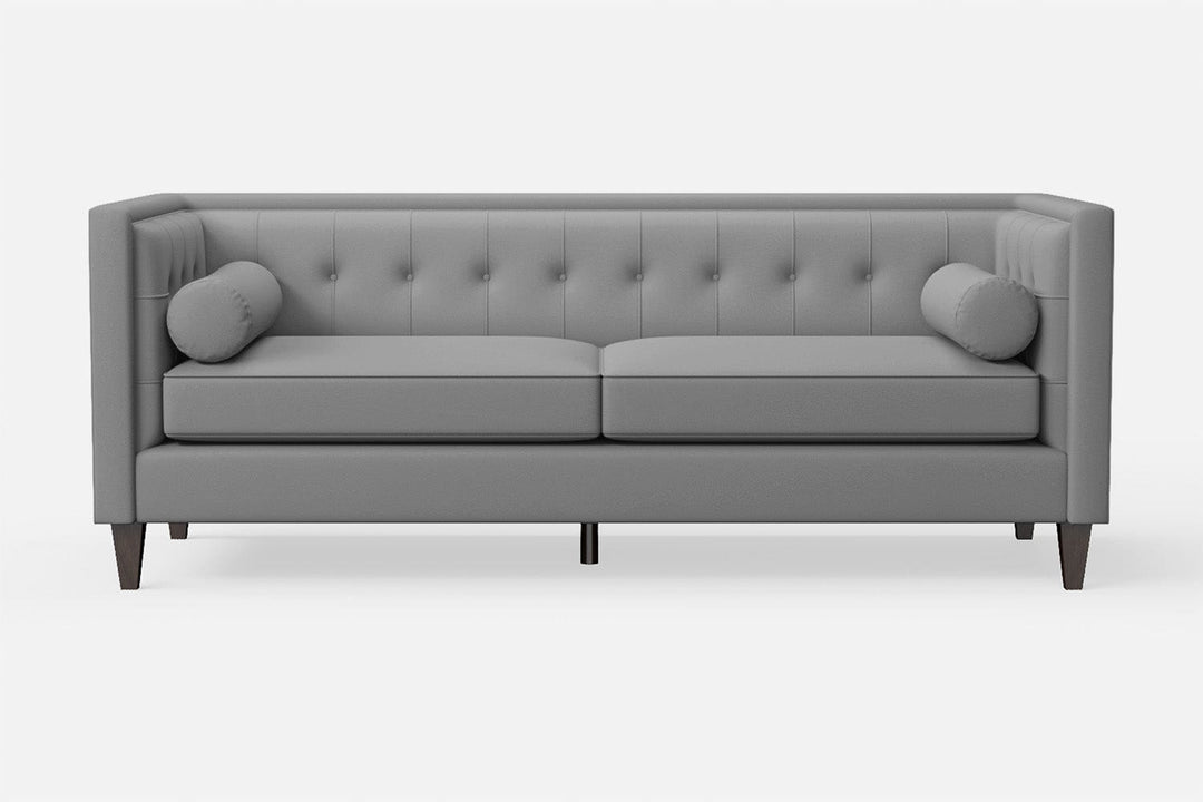 LIVELUSSO Sofa Brescia 3 Seater Sofa Grey Leather