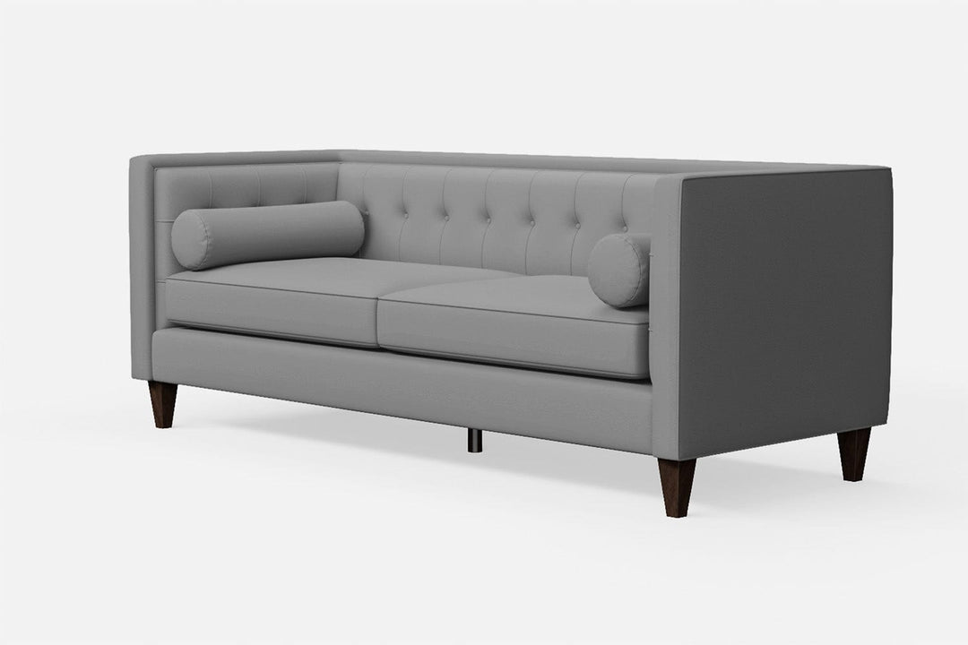 LIVELUSSO Sofa Brescia 3 Seater Sofa Grey Leather