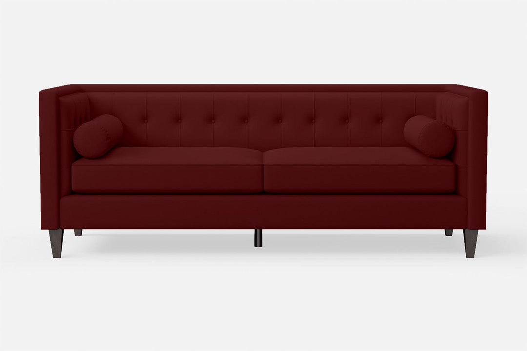 LIVELUSSO Sofa Brescia 3 Seater Sofa Red Leather