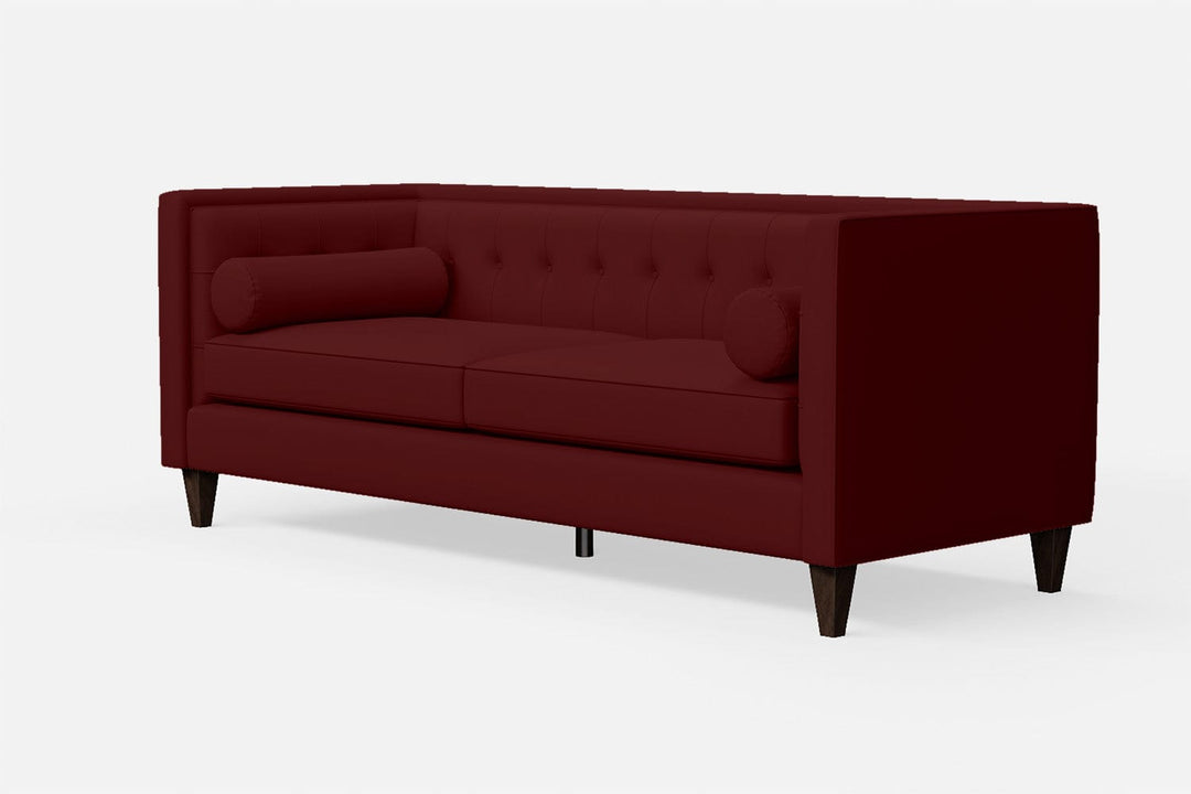 LIVELUSSO Sofa Brescia 3 Seater Sofa Red Leather