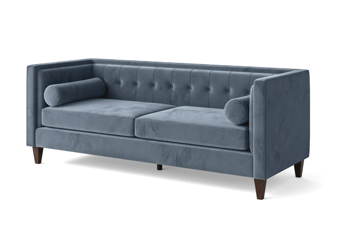 LIVELUSSO Sofa Brescia 3 Seater Sofa Baby Blue Velvet