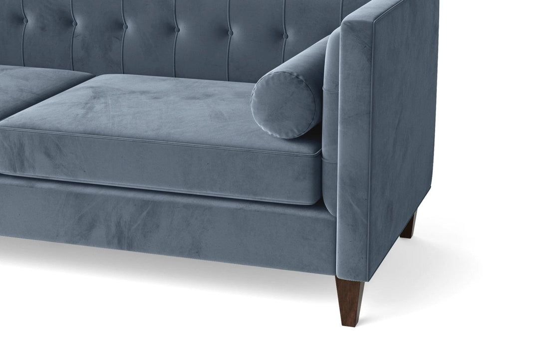 LIVELUSSO Sofa Brescia 3 Seater Sofa Baby Blue Velvet