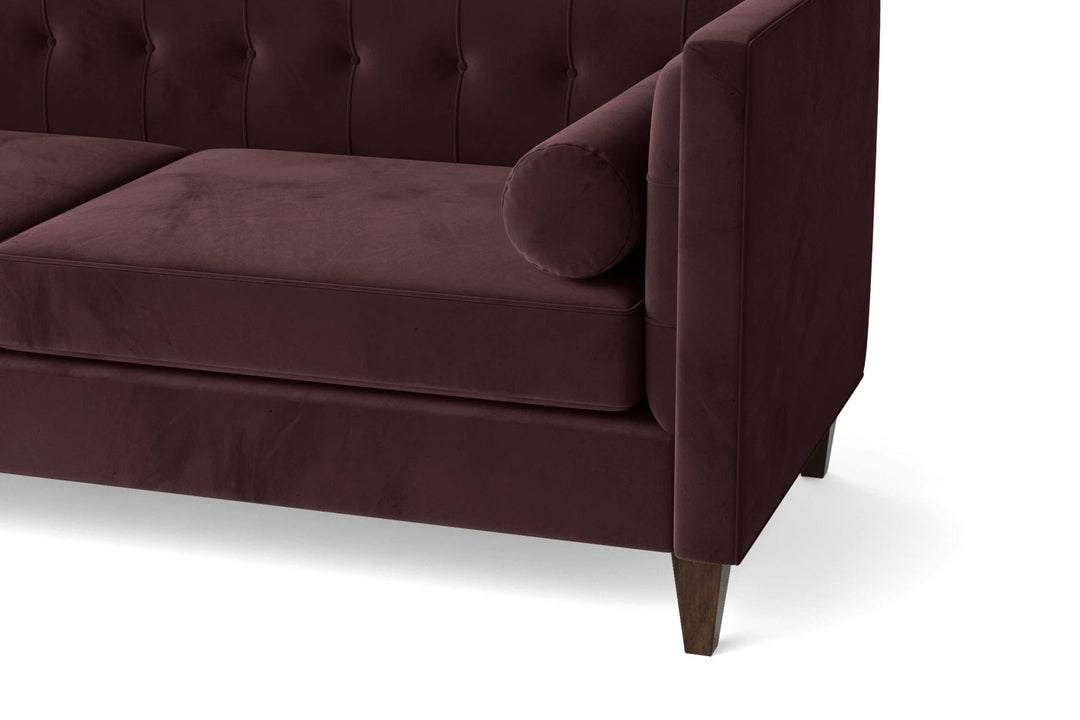 LIVELUSSO Sofa Brescia 4 Seater Sofa Grape Velvet