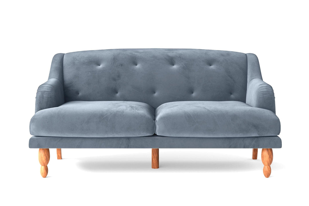 LIVELUSSO Sofa Burlington 3 Seater Sofa Baby Blue Velvet