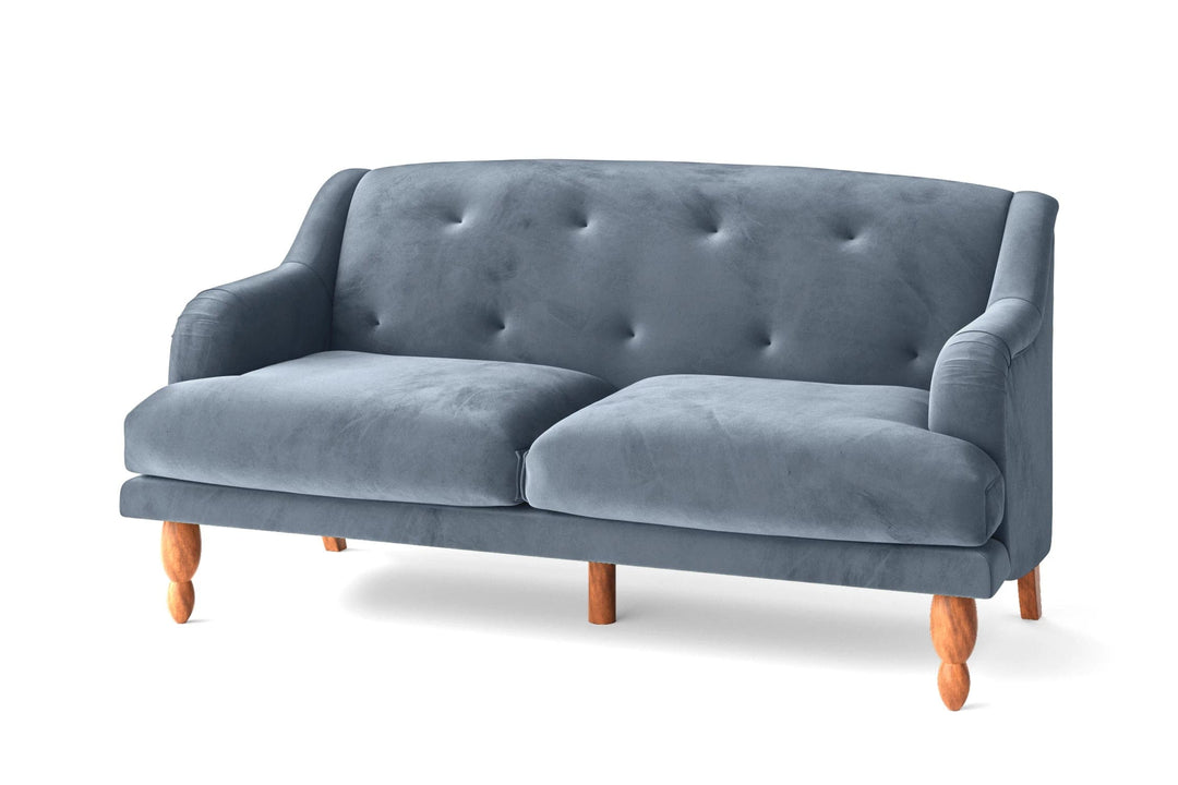 LIVELUSSO Sofa Burlington 3 Seater Sofa Baby Blue Velvet