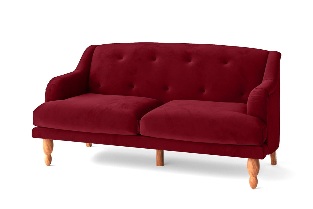 LIVELUSSO Sofa Burlington 3 Seater Sofa Red Velvet