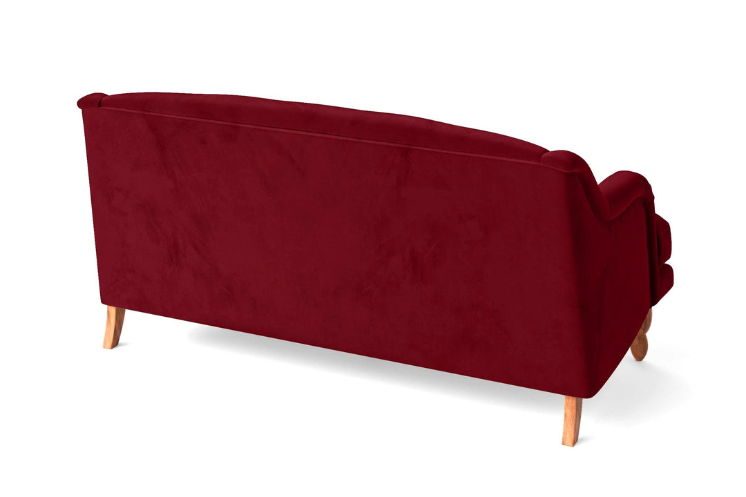 LIVELUSSO Sofa Burlington 3 Seater Sofa Red Velvet