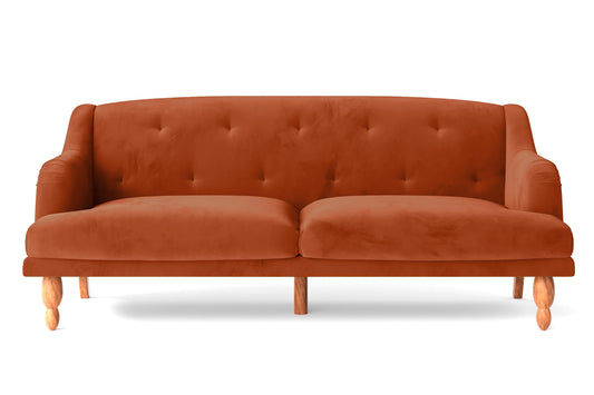 Burlington 4 Seater Sofa Orange Velvet