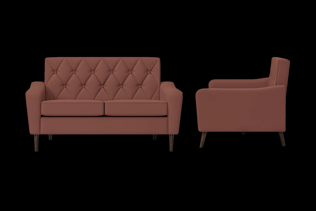 LIVELUSSO Sofa Carpi 2 Seater Sofa Mauve Leather