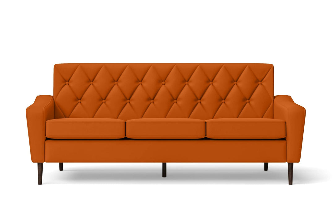 LIVELUSSO Sofa Carpi 3 Seater Sofa Orange Leather