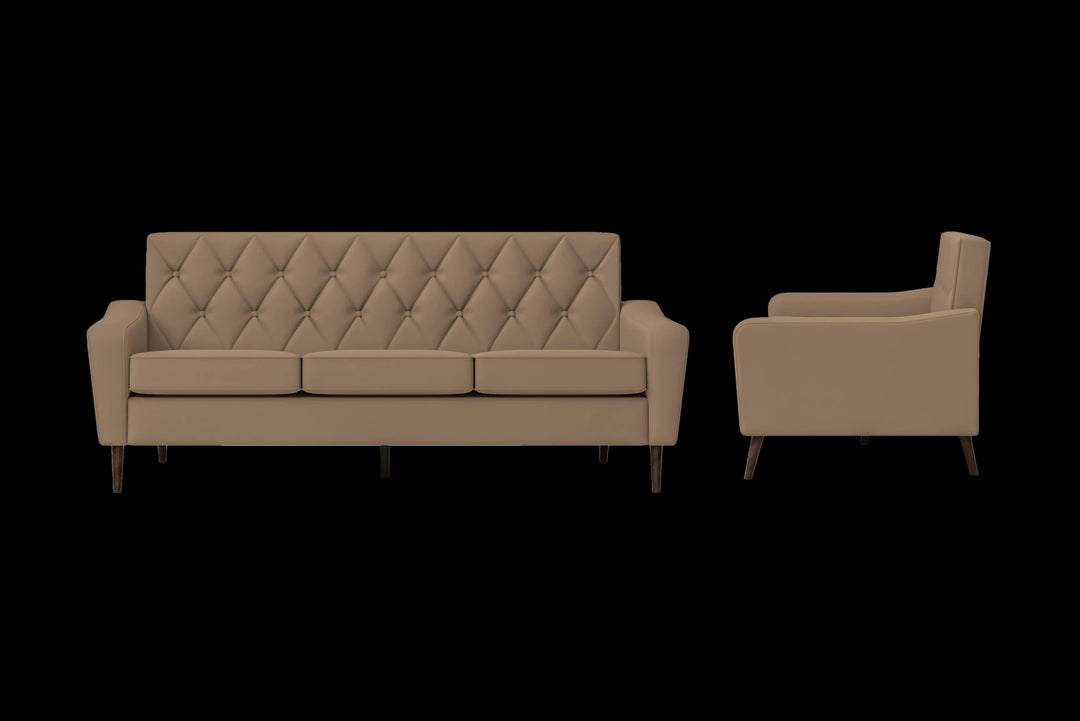 LIVELUSSO Sofa Carpi 3 Seater Sofa Stone Leather