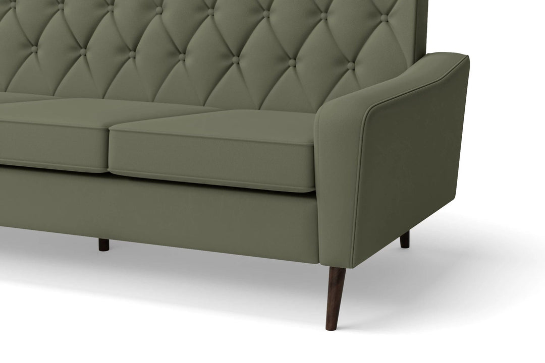 LIVELUSSO Sofa Carpi 4 Seater Sofa Sage Leather