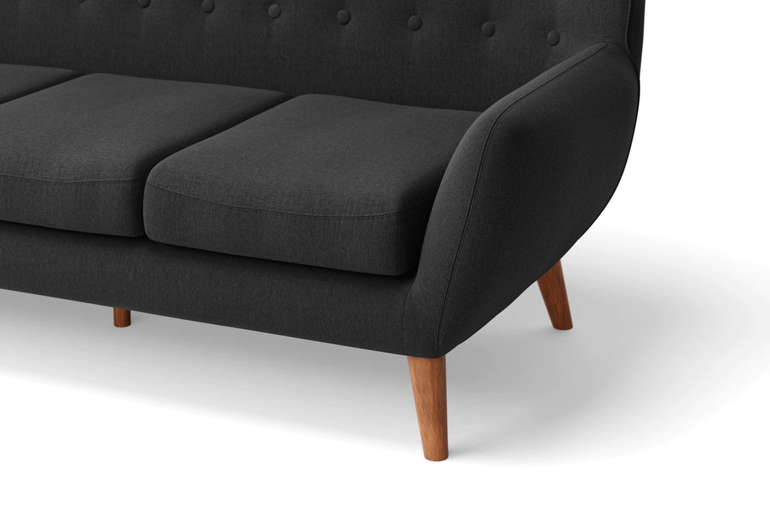 LIVELUSSO Armchair Casoria Armchair Black Linen Fabric