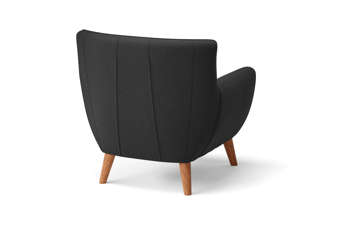 LIVELUSSO Armchair Casoria Armchair Black Linen Fabric