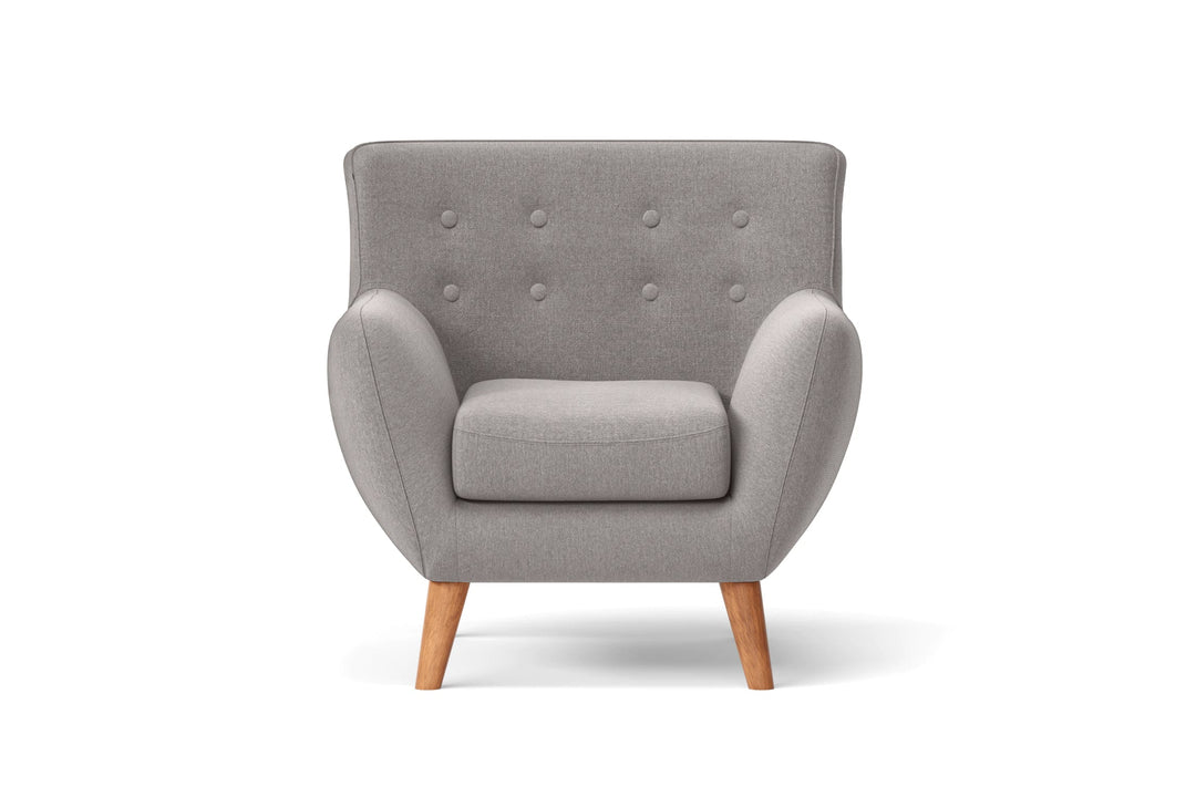 LIVELUSSO Armchair Casoria Armchair Grey Linen Fabric