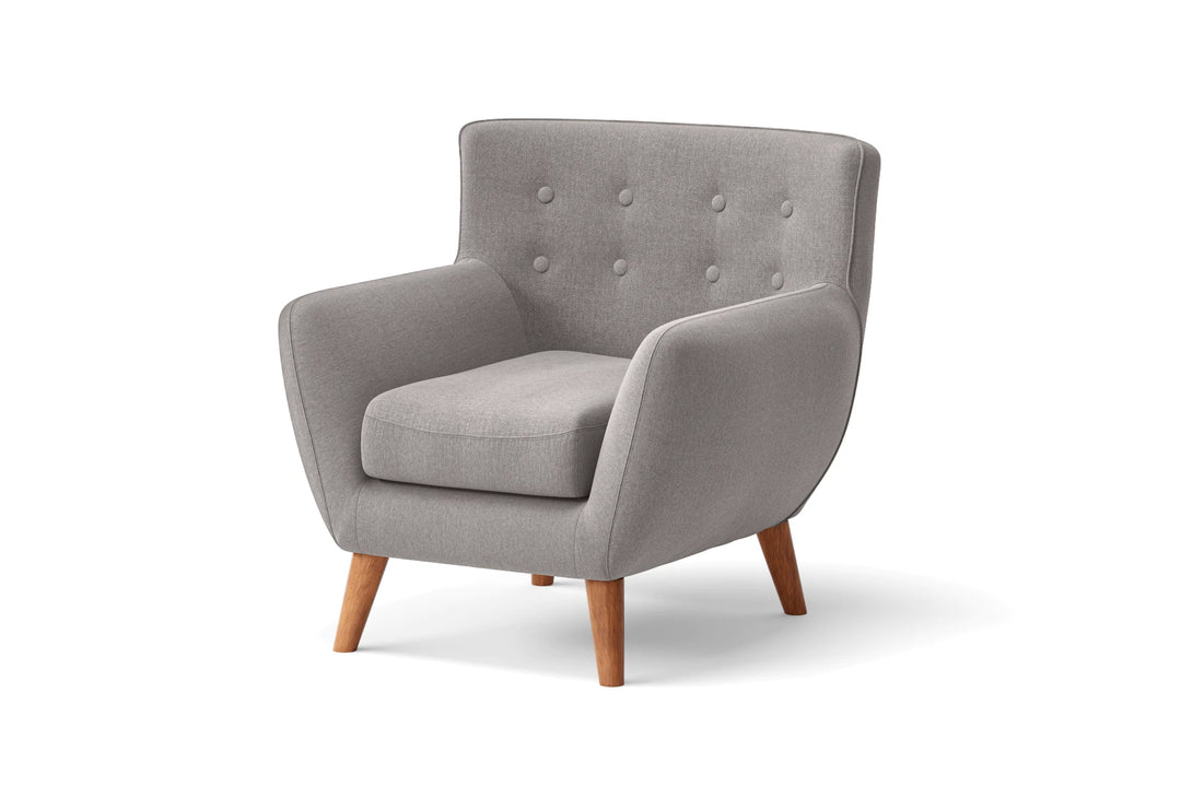 LIVELUSSO Armchair Casoria Armchair Grey Linen Fabric