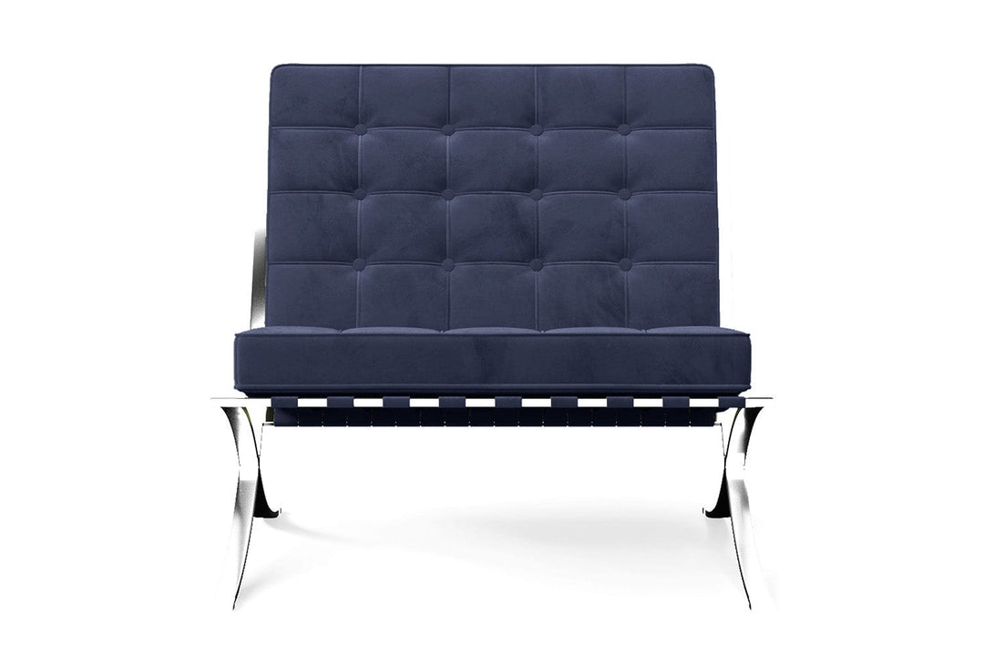 LIVELUSSO Armchair Catania Armchair Dark Blue Velvet