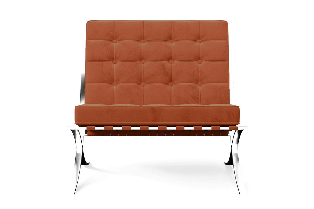 LIVELUSSO Armchair Catania Armchair Orange Velvet