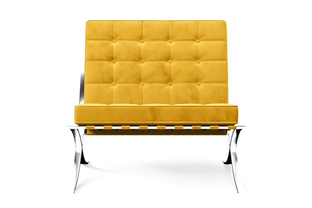 LIVELUSSO Armchair Catania Armchair Yellow Velvet