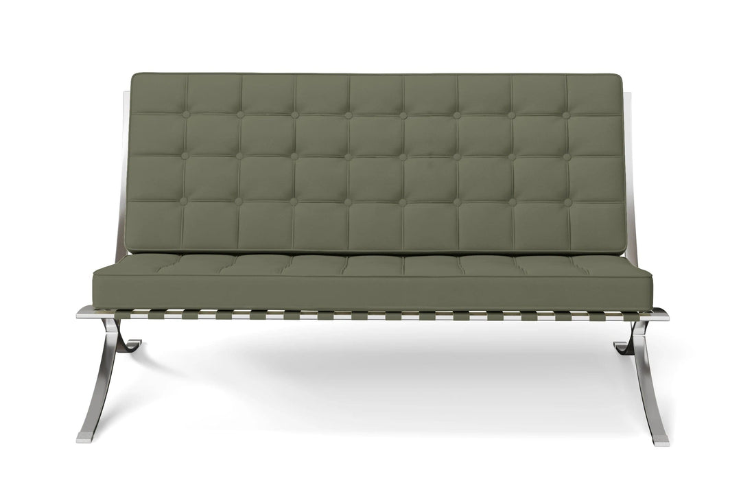 LIVELUSSO Sofa Catania 2 Seater Sofa Sage Leather